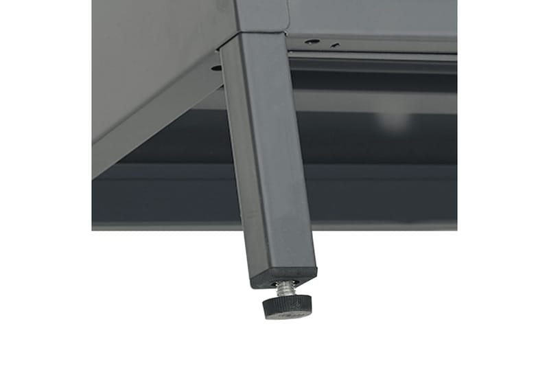 TV-benk antrasitt 90x30x44 cm stål og glass - Antrasittgrå - TV-benk & mediabenk