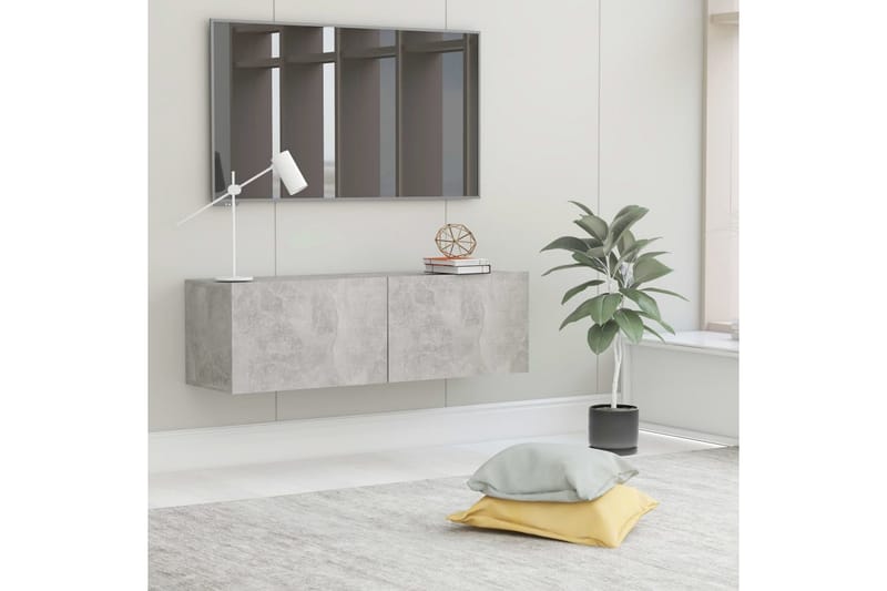 TV-benk betonggrå 100x30x30 cm sponplate - Møbler - Mediamøbel & tv møbel - TV-benk & mediabenk