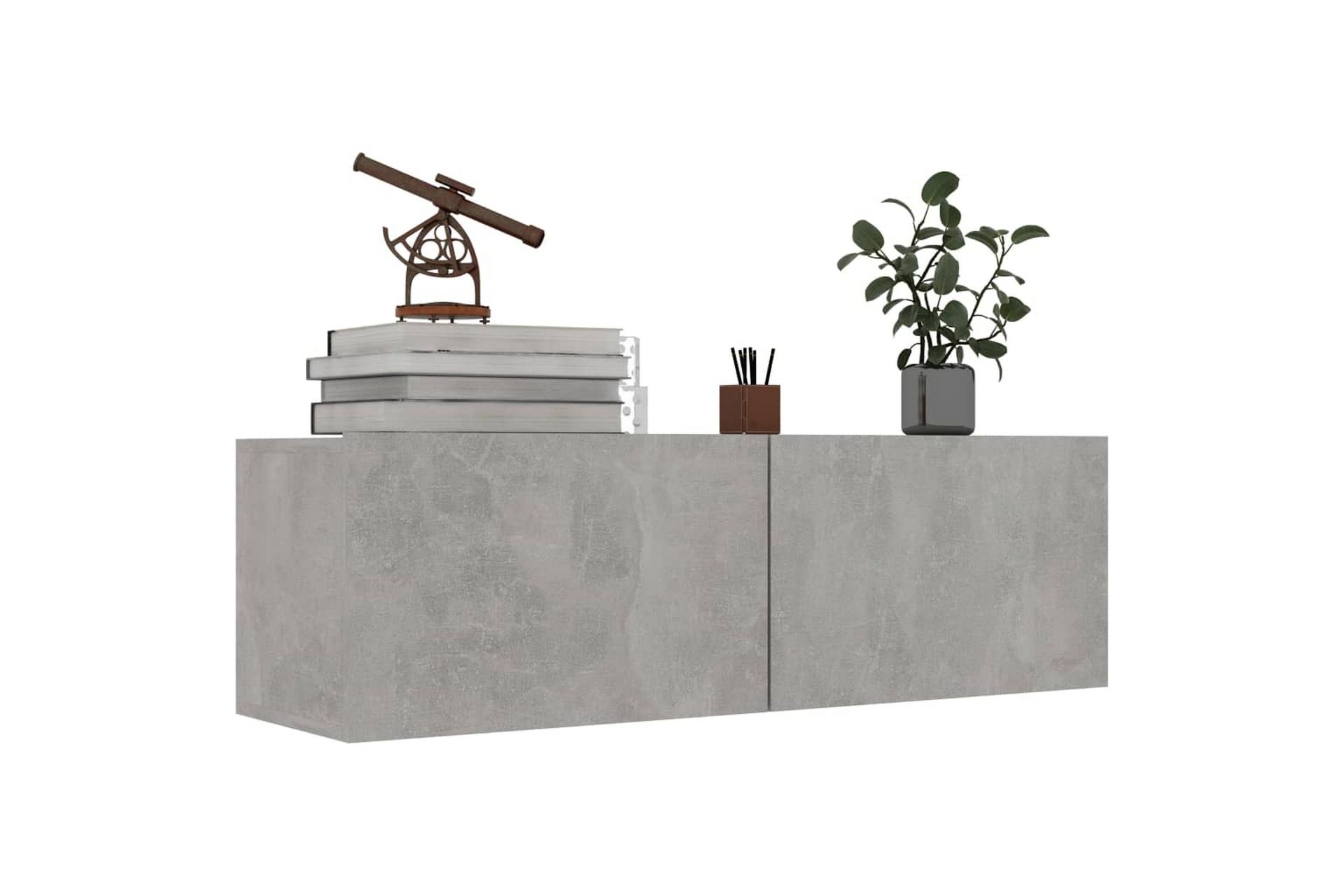 TV-benk betonggrå 100x30x30 cm sponplate - Møbler - Mediamøbel & tv møbel - TV-benk & mediabenk