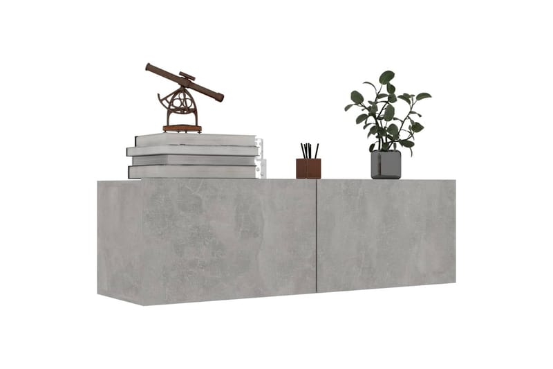 TV-benk betonggrå 100x30x30 cm sponplate - Møbler - Mediamøbel & tv møbel - TV-benk & mediabenk