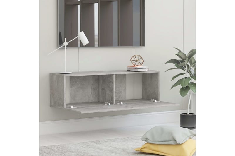 TV-benk betonggrå 100x30x30 cm sponplate - Møbler - Mediamøbel & tv møbel - TV-benk & mediabenk