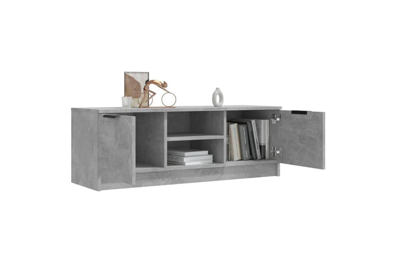 TV-benk betonggrå 102x35x36,5 cm konstruert tre - Grå - Møbler - Mediamøbel & tv møbel - TV-benk & mediabenk