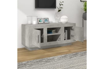 TV-benk betonggrå 102x35x45 cm konstruert tre - Grå - Møbler - Mediamøbel & tv møbel - TV-benk & mediabenk