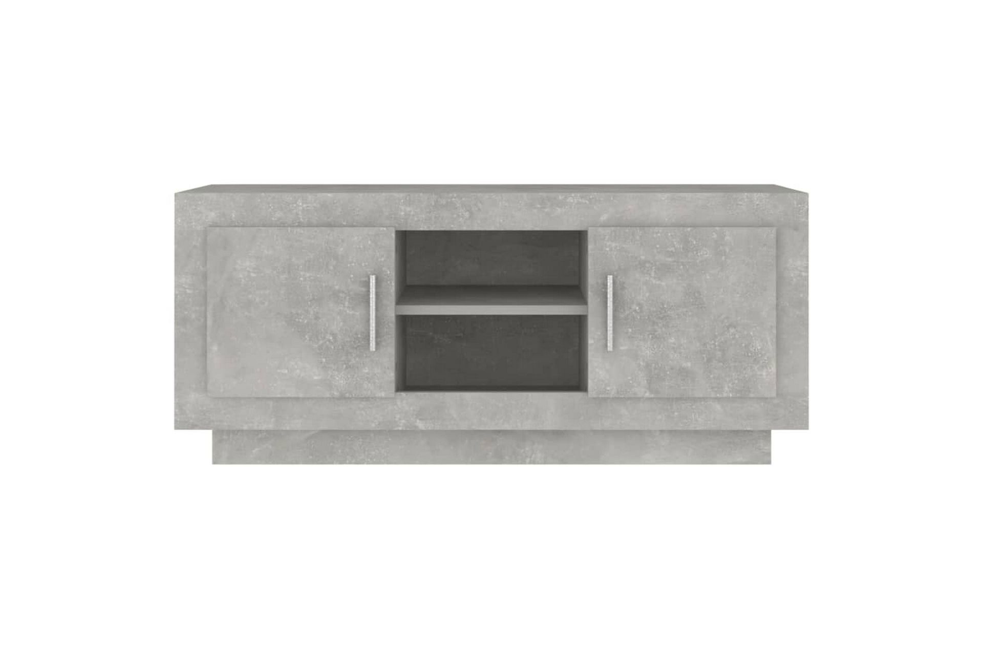 TV-benk betonggrå 102x35x45 cm konstruert tre - Grå - Møbler - Mediamøbel & tv møbel - TV-benk & mediabenk