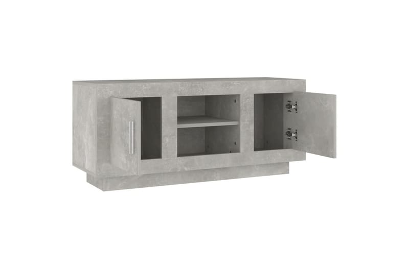 TV-benk betonggrå 102x35x45 cm konstruert tre - Grå - Møbler - Mediamøbel & tv møbel - TV-benk & mediabenk