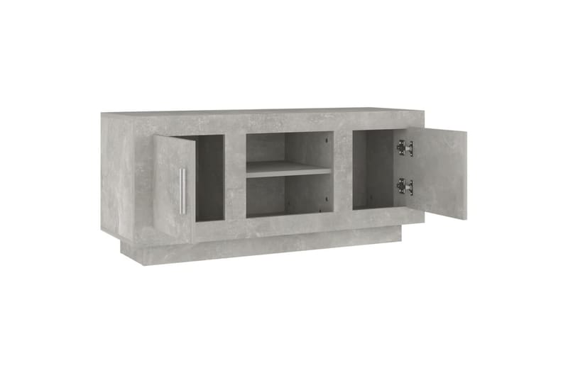 TV-benk betonggrå 102x35x45 cm konstruert tre - Grå - TV-benk & mediabenk