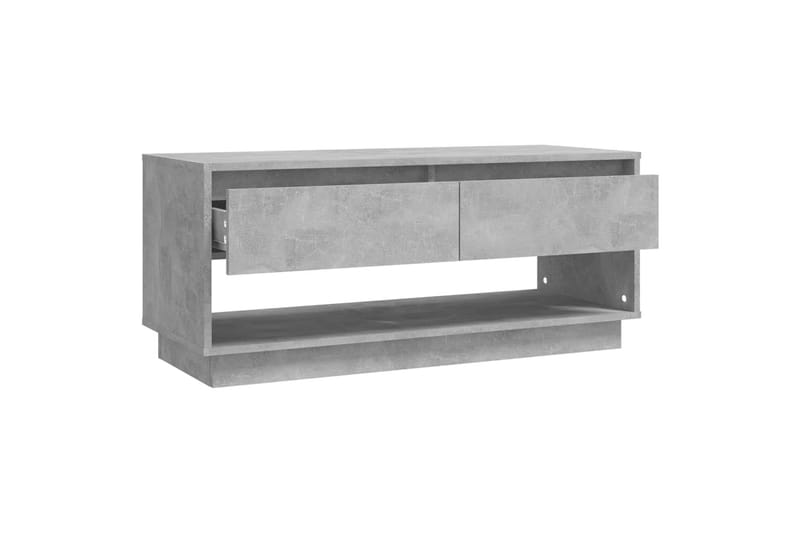 TV-benk betonggrå 102x41x44 cm sponplate - Grå - Møbler - Mediamøbel & tv møbel - TV-benk & mediabenk