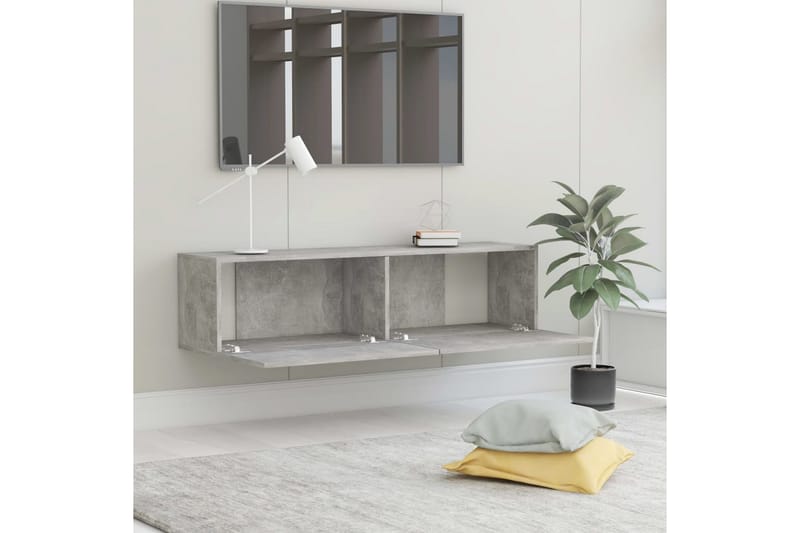 TV-benk betonggrå 120x30x30 cm sponplate - Møbler - Mediamøbel & tv møbel - TV-benk & mediabenk
