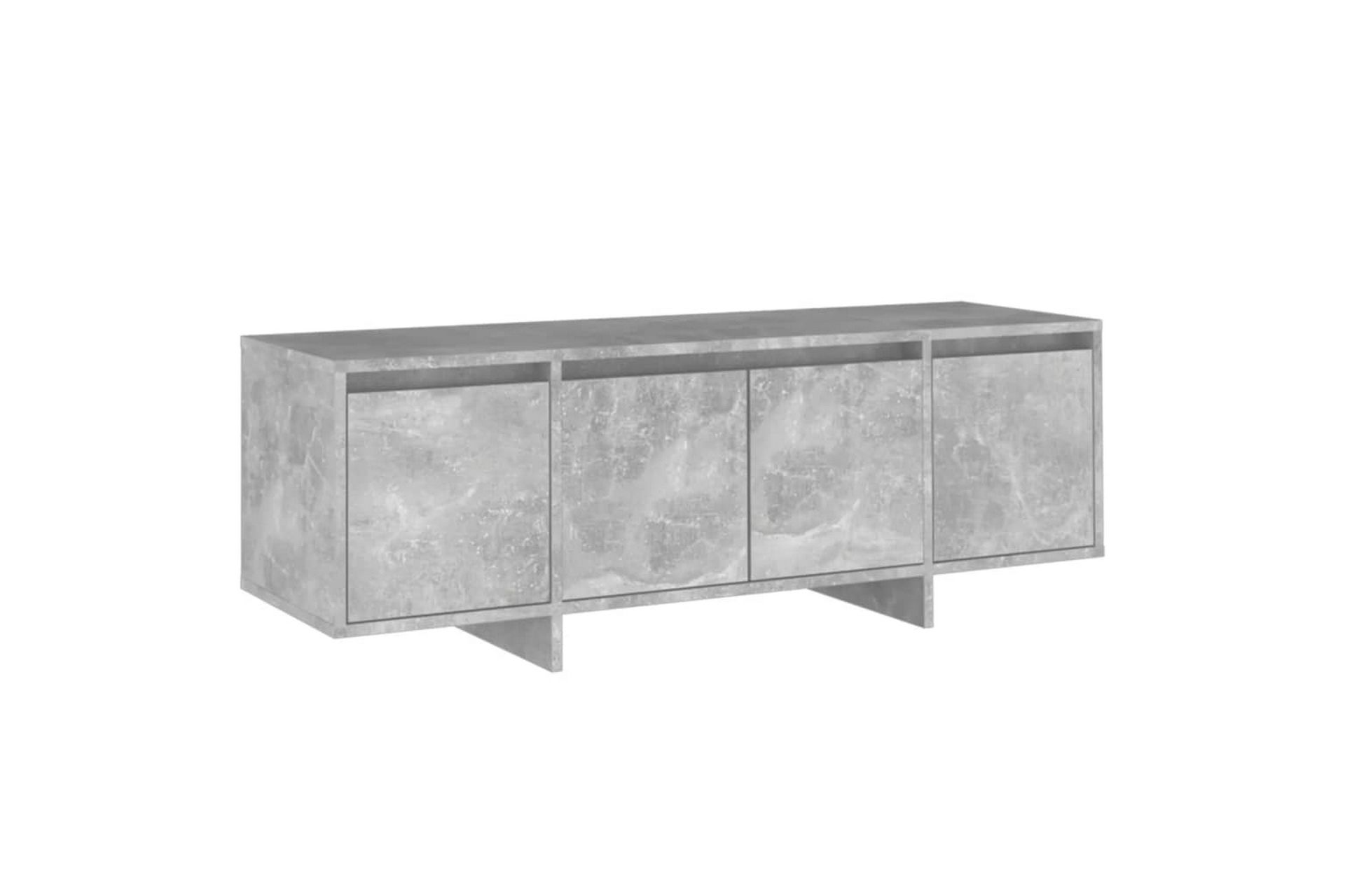 TV-benk betonggrå 120x30x40,5 cm sponplate - Grå - Møbler - Mediamøbel & tv møbel - TV-benk & mediabenk