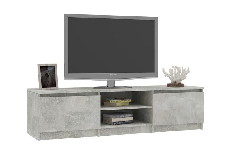 TV-benk betonggrå 140x40x35,5 cm sponplate - Grå - Møbler - Mediamøbel & tv møbel - TV-benk & mediabenk