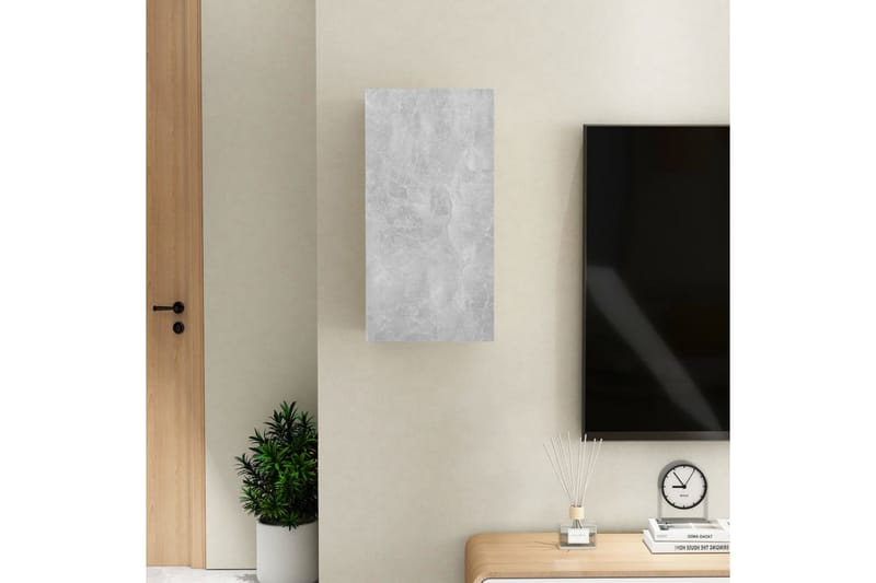 TV-benk betonggrå 30,5x30x60 cm sponplate - Grå - Møbler - Mediamøbel & tv møbel - TV-benk & mediabenk