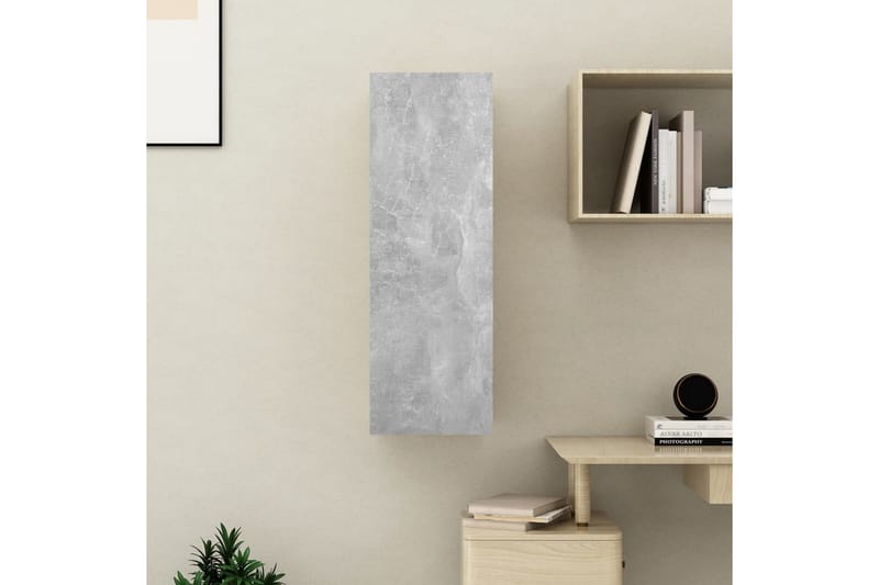 TV-benk betonggrå 30,5x30x90 cm sponplate - Grå - Møbler - Mediamøbel & tv møbel - TV-benk & mediabenk