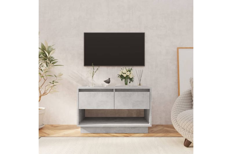 TV-benk betonggrå 70x41x44 cm sponplate - Grå - Møbler - Mediamøbel & tv møbel - TV-benk & mediabenk