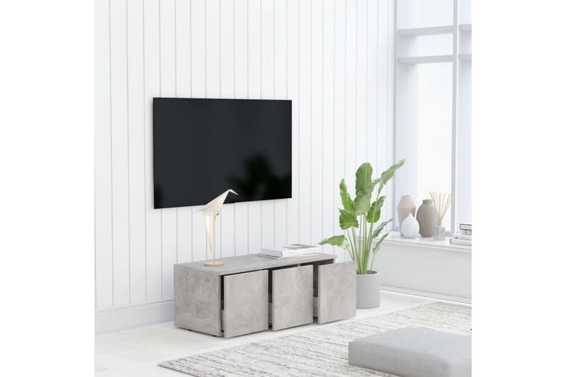 TV-benk betonggrå 80x34x30 cm sponplate - TV-benk & mediabenk