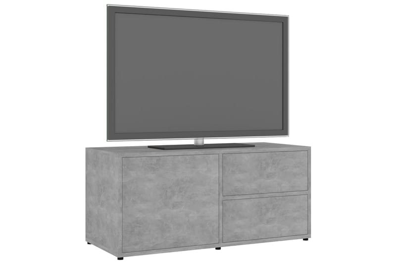 TV-benk betonggrå 80x34x36 cm sponplate - Grå - Møbler - Mediamøbel & tv møbel - TV-benk & mediabenk