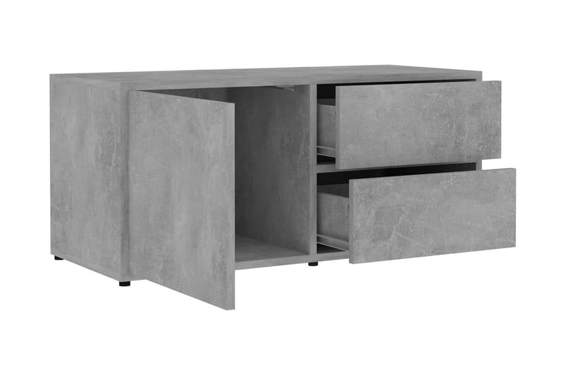 TV-benk betonggrå 80x34x36 cm sponplate - Grå - Møbler - Mediamøbel & tv møbel - TV-benk & mediabenk