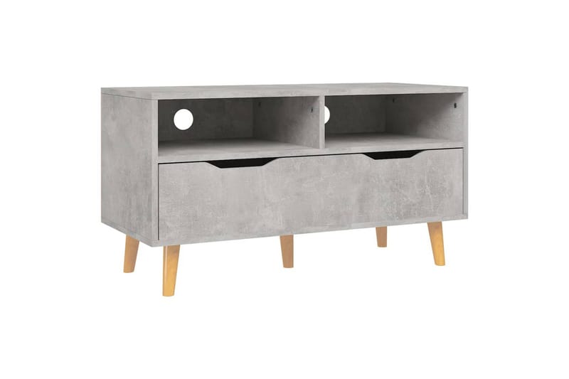 TV-benk betonggrå 90x40x48,5 cm sponplate - Grå - Møbler - Mediamøbel & tv møbel - TV-benk & mediabenk
