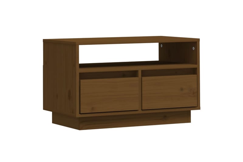 TV-benk brun 60x35x37 cm heltre furu - Brun - TV-benk & mediabenk