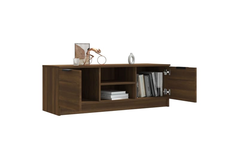 TV-benk brun eik 102x35x36,5 cm konstruert tre - Brun - Møbler - Mediamøbel & tv møbel - TV-benk & mediabenk