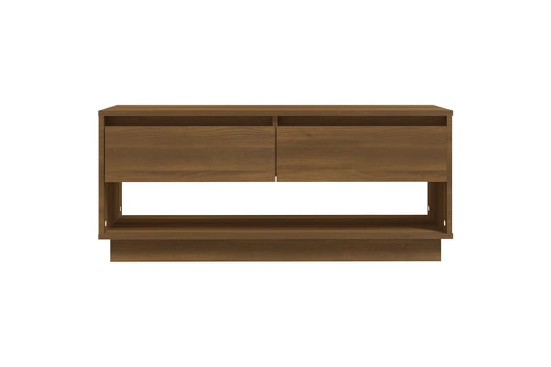 TV-benk brun eik 102x41x44 cm sponplate - Brun - Møbler - Mediamøbel & tv møbel - TV-benk & mediabenk