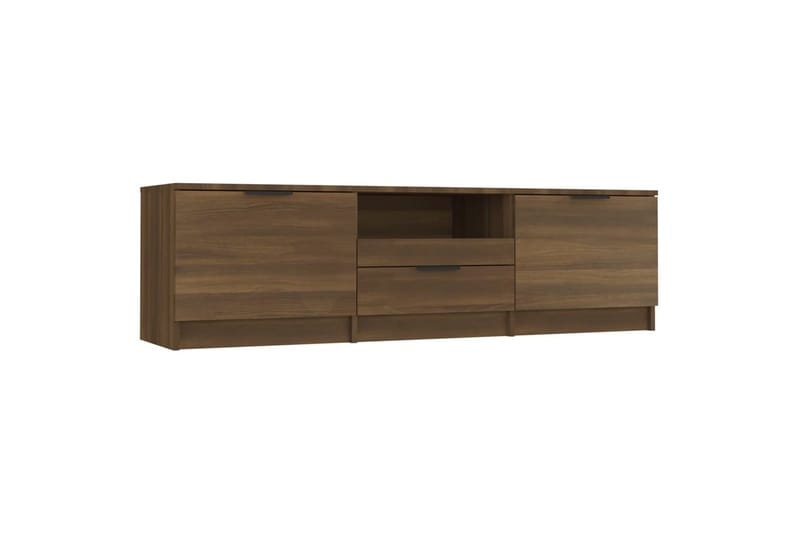 TV-benk brun eik 140x35x40 cm konstruert tre - Brun - Møbler - Mediamøbel & tv møbel - TV-benk & mediabenk