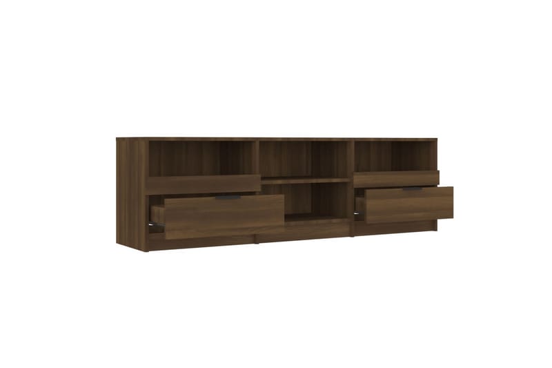 TV-benk brun eik 150x33,5x45 cm konstruert tre - Brun - Møbler - Mediamøbel & tv møbel - TV-benk & mediabenk