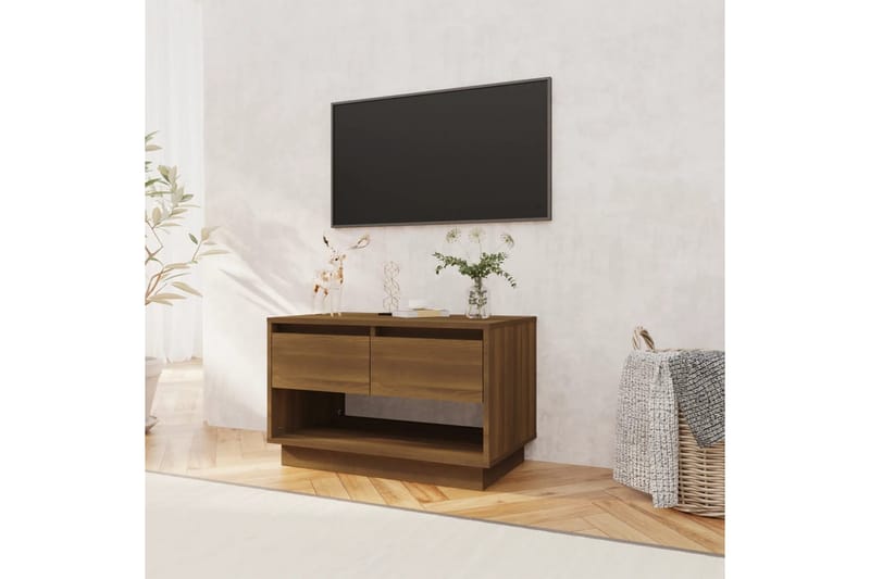 TV-benk brun eik 70x41x44 cm sponplate - Brun - TV-benk & mediabenk