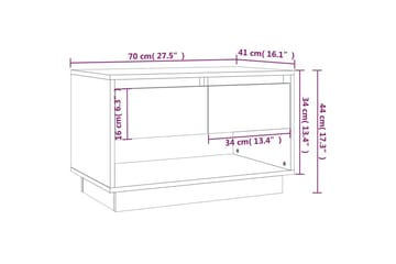 TV-benk brun eik 70x41x44 cm sponplate - Brun - Møbler - Mediamøbel & tv møbel - TV-benk & mediabenk