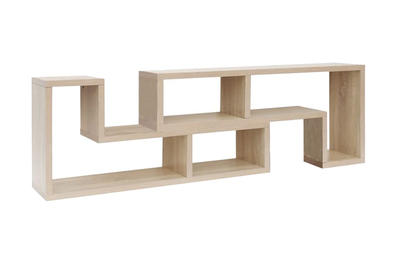 Tv-benk Dobbel L-Formet Eik - Beige - Møbler - Mediamøbel & tv møbel - TV-benk & mediabenk
