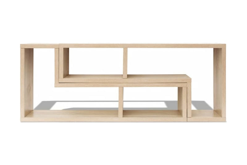 Tv-benk Dobbel L-Formet Eik - Beige - Møbler - Mediamøbel & tv møbel - TV-benk & mediabenk