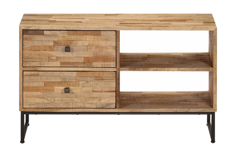 TV-benk gjenvunnet tre 90x30x55 cm - Brun/Beige - Møbler - Mediamøbel & tv møbel - TV-benk & mediabenk