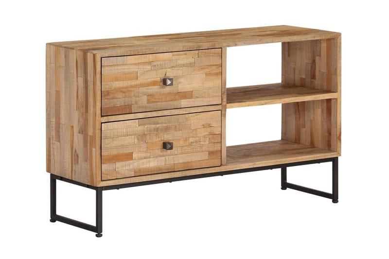 TV-benk gjenvunnet tre 90x30x55 cm - Brun/Beige - Møbler - Mediamøbel & tv møbel - TV-benk & mediabenk