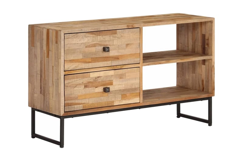TV-benk gjenvunnet tre 90x30x55 cm - Brun/Beige - Møbler - Mediamøbel & tv møbel - TV-benk & mediabenk
