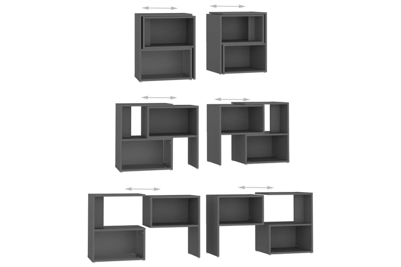 TV-benk grå 104x30x52 cm sponplate - Grå - Møbler - Mediamøbel & tv møbel - TV-benk & mediabenk