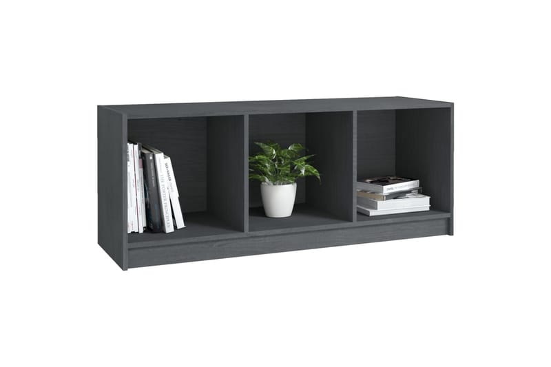 TV-benk grå 104x33x41 cm heltre furu - Grå - Møbler - Mediamøbel & tv møbel - TV-benk & mediabenk