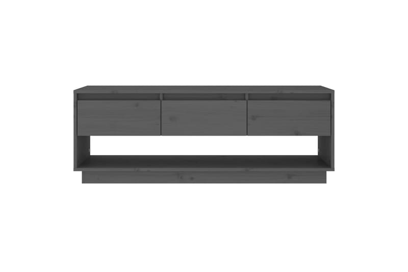 TV-benk grå 110,5x34x40 cm heltre furu - Grå - Møbler - Mediamøbel & tv møbel - TV-benk & mediabenk