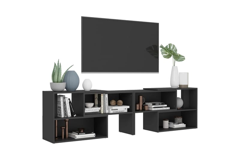 TV-benk grå 149x30x52 cm sponplate - Grå - Møbler - Mediamøbel & tv møbel - TV-benk & mediabenk