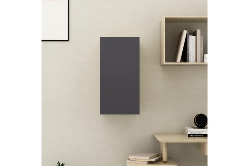 TV-benk grå 30,5x30x60 cm sponplate - Grå - Møbler - Mediamøbel & tv møbel - TV-benk & mediabenk