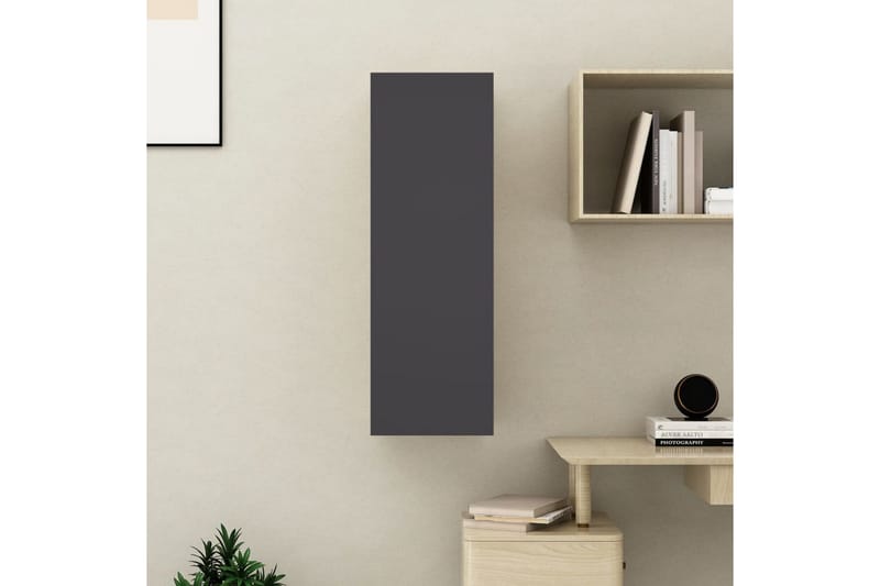 TV-benk grå 30,5x30x90 cm sponplate - Grå - TV-benk & mediabenk