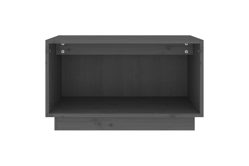 TV-benk grå 60x35x35 cm heltre furu - Grå - TV-benk & mediabenk