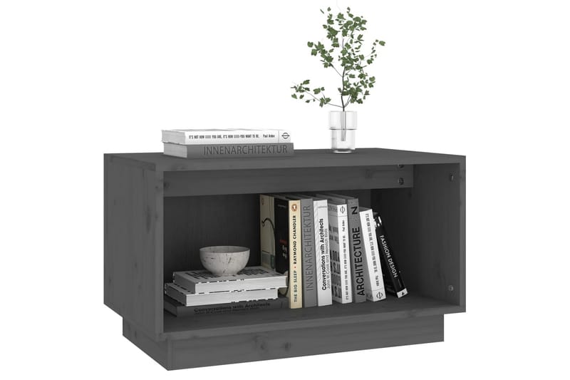 TV-benk grå 60x35x35 cm heltre furu - Grå - Møbler - Mediamøbel & tv møbel - TV-benk & mediabenk