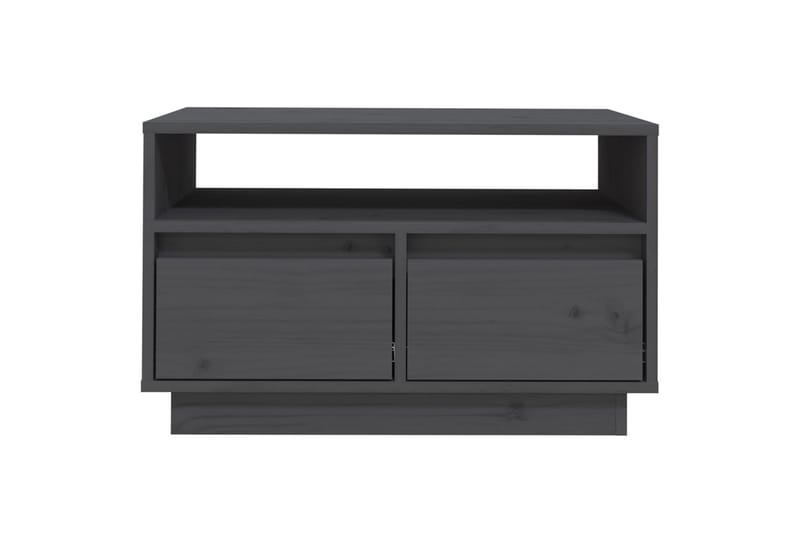 TV-benk grå 60x35x37 cm heltre furu - Grå - Møbler - Mediamøbel & tv møbel - TV-benk & mediabenk