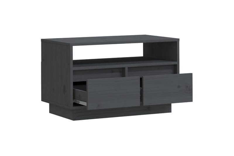 TV-benk grå 60x35x37 cm heltre furu - Grå - Møbler - Mediamøbel & tv møbel - TV-benk & mediabenk