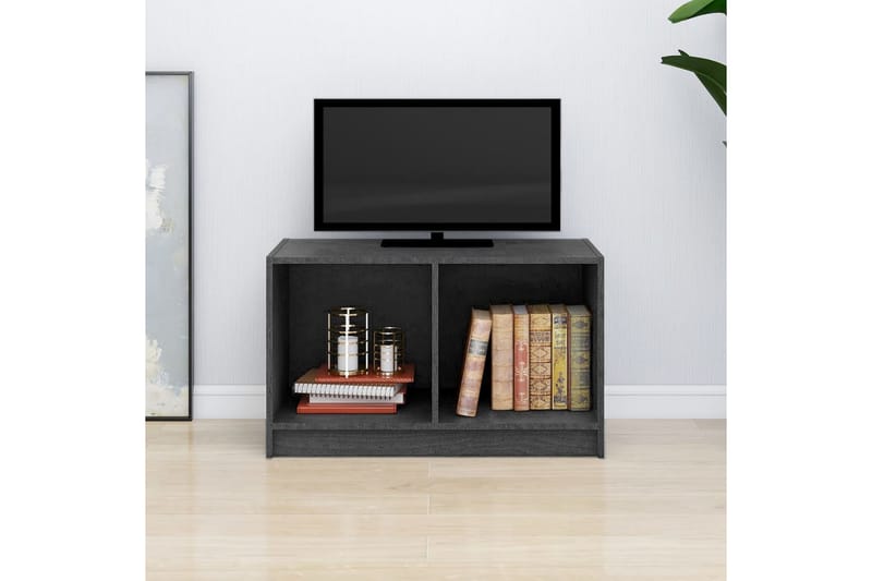 TV-benk grå 70x33x42 cm heltre furu - Grå - Møbler - Mediamøbel & tv møbel - TV-benk & mediabenk