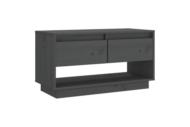 TV-benk grå 74x34x40 cm heltre furu - Grå - Møbler - Mediamøbel & tv møbel - TV-benk & mediabenk