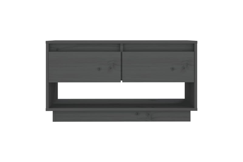TV-benk grå 74x34x40 cm heltre furu - Grå - Møbler - Mediamøbel & tv møbel - TV-benk & mediabenk