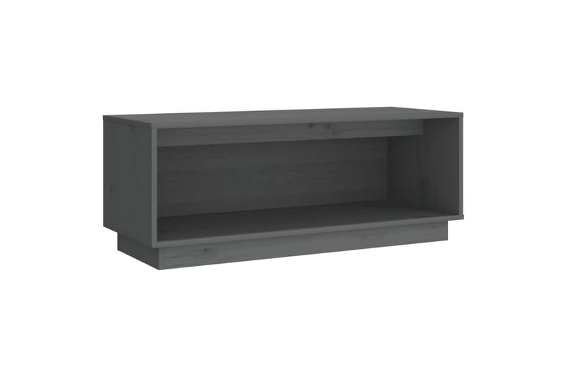 TV-benk grå 90x35x35 cm heltre furu - Grå - TV-benk & mediabenk