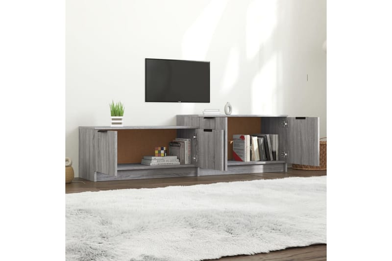 TV-benk grå sonoma 158,5x36x45 cm konstruert tre - Grå - TV-benk & mediabenk