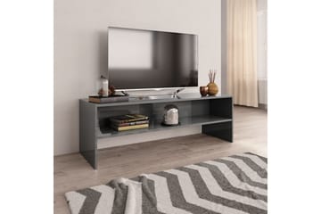 TV-benk høyglans grå 120x40x40 cm sponplate - Grå - Møbler - Mediamøbel & tv møbel - TV-benk & mediabenk