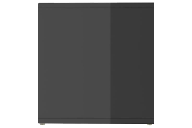 TV-benk høyglans grå 72x35x36,5 cm sponplate - Grå - TV-benk & mediabenk
